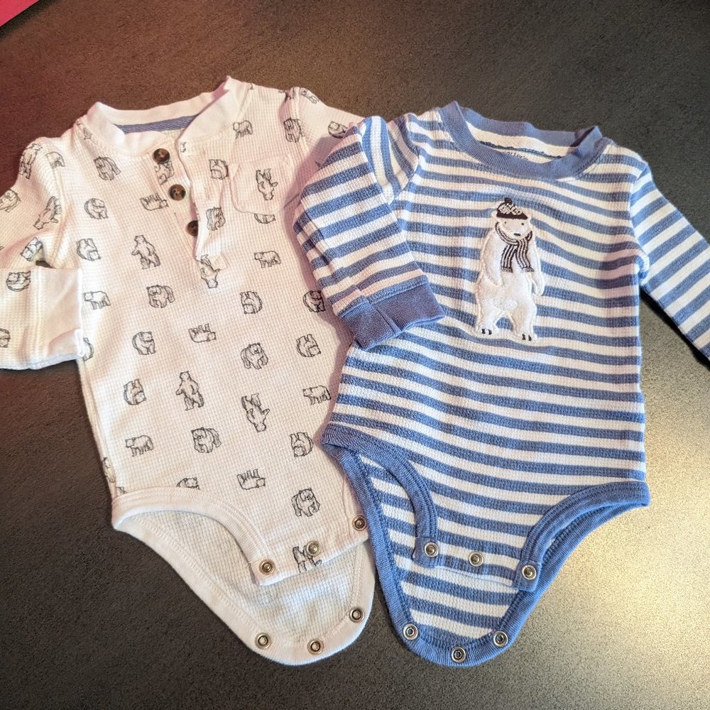 NWOT Polar Bear Waffle Knit Bodysuits